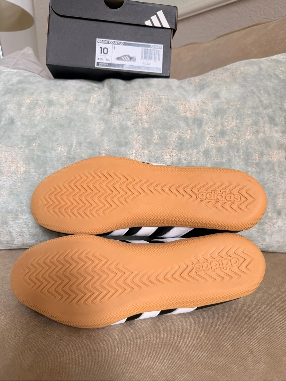 NIB | adidas Women's Grand Court Low Sneakers | Black/White/Gum - Picture 12 of 16